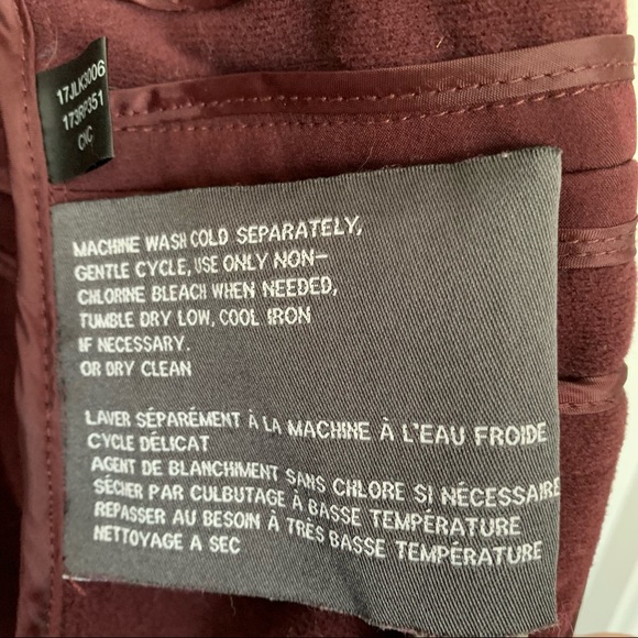 Kenneth Cole Reaction - Burgundy Hooded Rain Coat with Zipper and Button detail - Picture 9 of 15